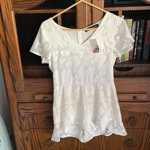 Dainty Hooligan White short sleeve romper